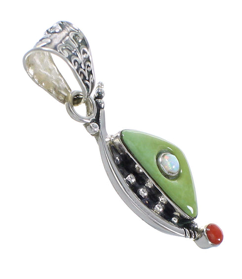 Sterling Silver And Multicolor Pendant YX75578